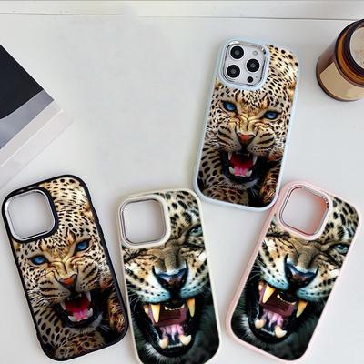 For iPhone 13 14 15 Pro Max Samsung Galaxy A14 A15 A24 Xiaomi 13T Redmi 12C Soft Chubby Phone Case A51 Tiger Leopard Pattern TPU Cover