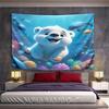 "Polar Bear Underwater Adventure" Pattern Wall Hanging Tapestry Decorative Tapestry Home Decor for Bedroom and Living Room