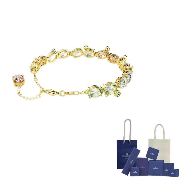 Swarovski Tennis Gem Bracelet F-Original Brand Box And Bag
