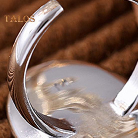 Grande bague ovale en pierre précieuse, faite à la main, style tribal, ouverte, bijoux, fiançailles, anniversaire, pour homme, père, mari, petit ami