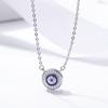 Devil's Eye S925 Sterling Silver Necklace Zircon Pendant for Women Evil's Eye Necklace Custom Fine Jewelry Necklaces
