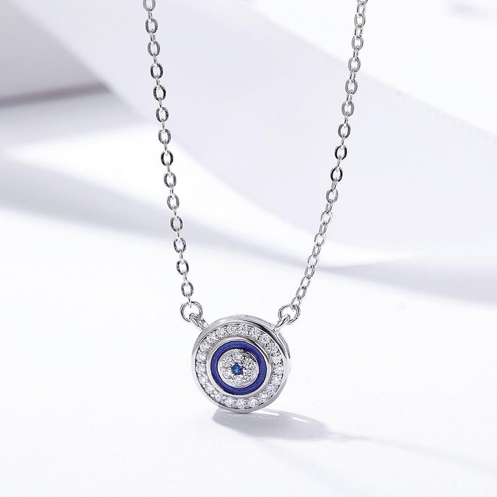 Devil's Eye S925 Sterling Silver Necklace Zircon Pendant for Women Evil's Eye Necklace Custom Fine Jewelry Necklaces