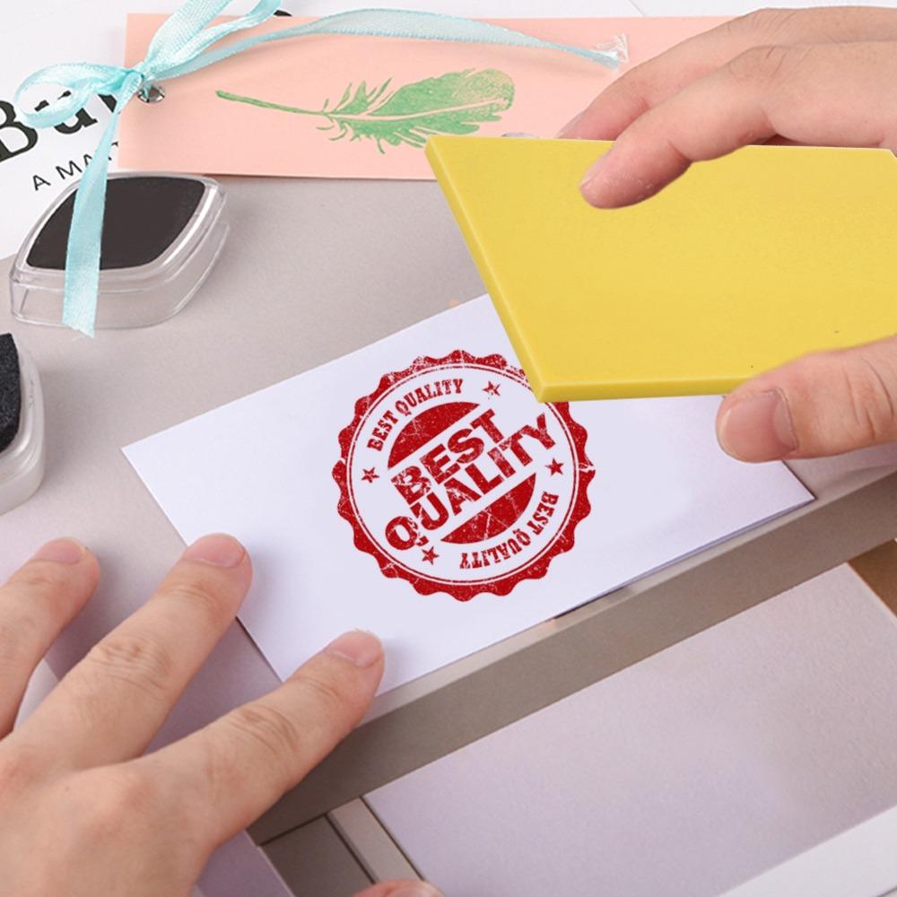 Thin Carving Block Jelly Rubber Stamp Easy to Carve Adhesive Backing Rubber Carving Block Square Soft Rubber Stamp Carving Block