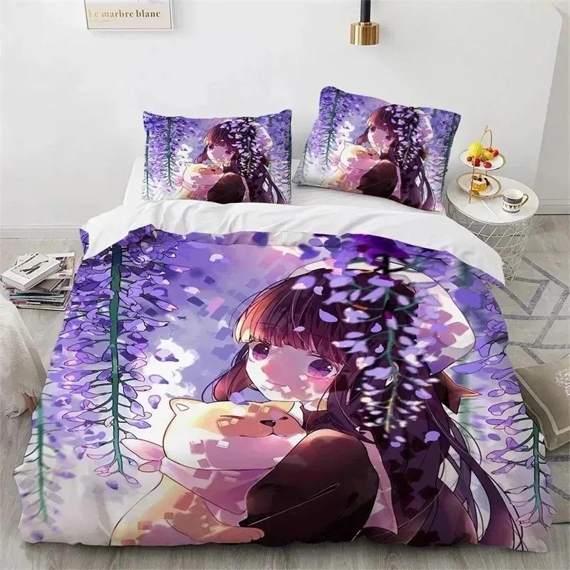 Comforter Cardcaptor Sakurar Bedding Set 3D Printed Suitable For Bedroom Kids Home Textile