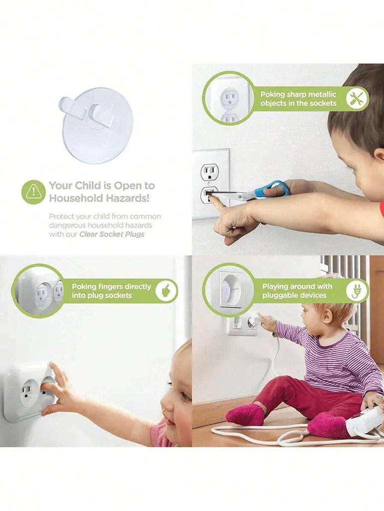35797 Shock-Proof Socket Cover for Kids - Child Safety Protection