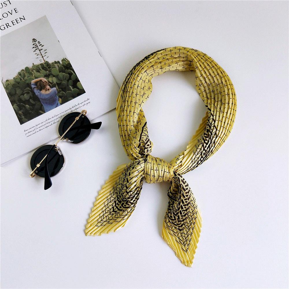 Decorative Simple Texture Silk Scarf Women'S New Style Spring And Autumn Summer Fashion Versatile Headscarf Work Scarf