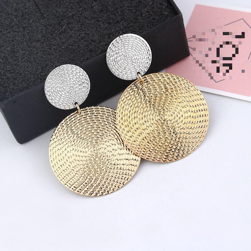 Fashion Pendant Size Round Circle Earrings Female Temperament Personality Color Matching Bump Earrings For Women Zircon Brincos