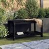 VidaXL Garden Bench Black 82.5x35x45 Cm Solid Pine Wood, Outdoor Bench, Park Bench, 2-seater Garden Bench, Seat 832379