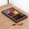 7Pcs/Set Rectangular Wooden Serving Tray Retro Tea Tray Nesting Multipurpose Trays  Kitchen