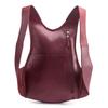 Men's Retro Dark Brown Crazy Horse Leather Backpack - College Style for Students