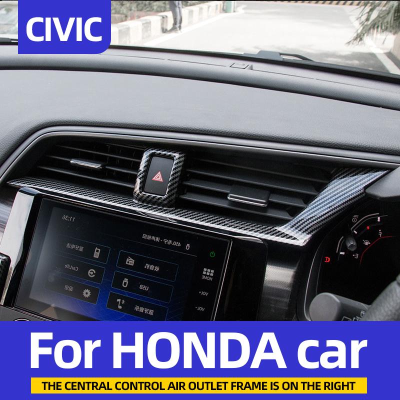 

Для Honda Civic 10-го поколения, углеродное волокно, ABS, центральное управление, воздуховыпускное отверстие, декоративная рамка, наклейка на отделку, ремонт автомобиля