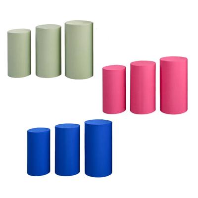 3 Pieces Cylinder Dessert Pedestal Covers Simple Cylinder Stands Cover for Banquet Wedding Props Festivals Thanksgiving Birthday