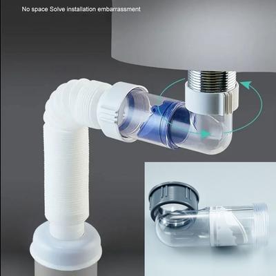 Wash Basin Drainage Pipe Odor Proof Curved Kit Kitchen Sink Drain Pipe Drain Downpipe Joint Drainage Tube Pipeline Accessory