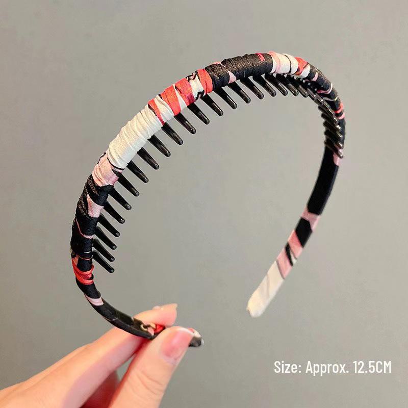 

Нескользящая повязка на голову из корейской ткани, скрепленная вручную, с зубчатым захватом