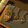 New Heavy Craft Creative Necklace and Brooch Dual-use European and American Artistic Retro Jewelry Set