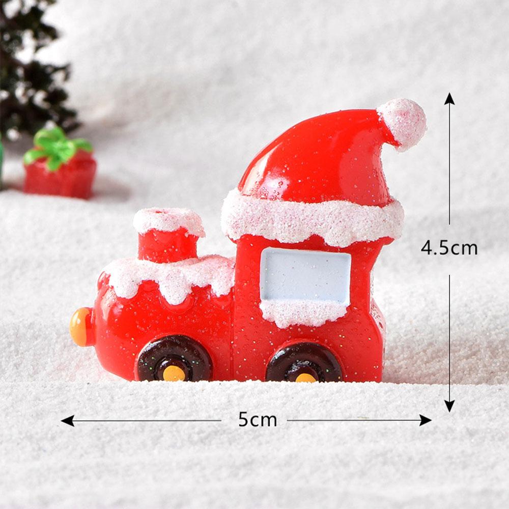 Christmas New Products Gifts Elk Snowman Santa Claus House Villa Creative Resin Micro Landscape Snow Cute Decoration Craft
