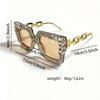 2026 Luxury Rhinestone Square Sunglasses For Women Oversized Bling Frame UV400 Protection Party Shades KJ200