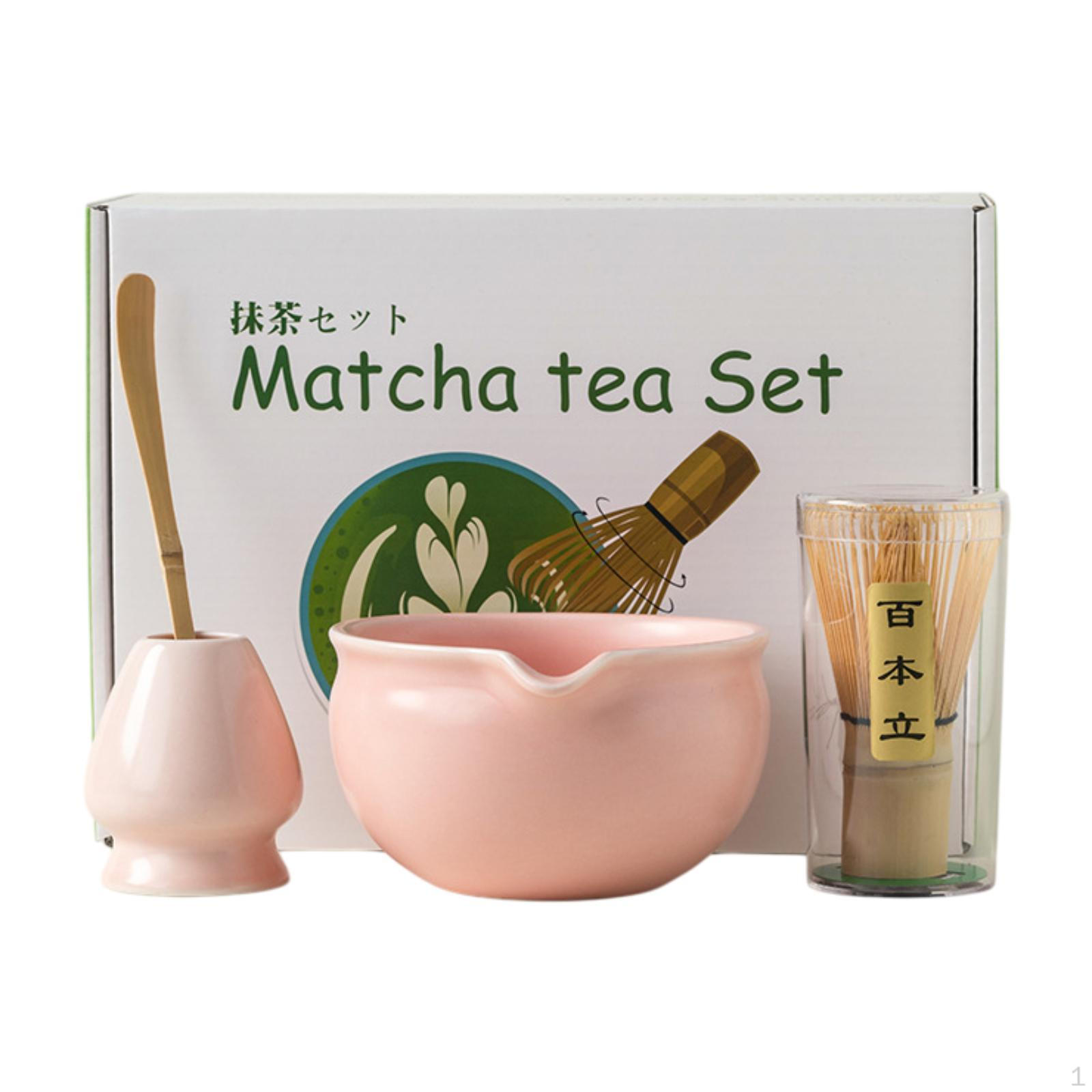 Набор из 4 предметов для церемонии чаепития маття Pink