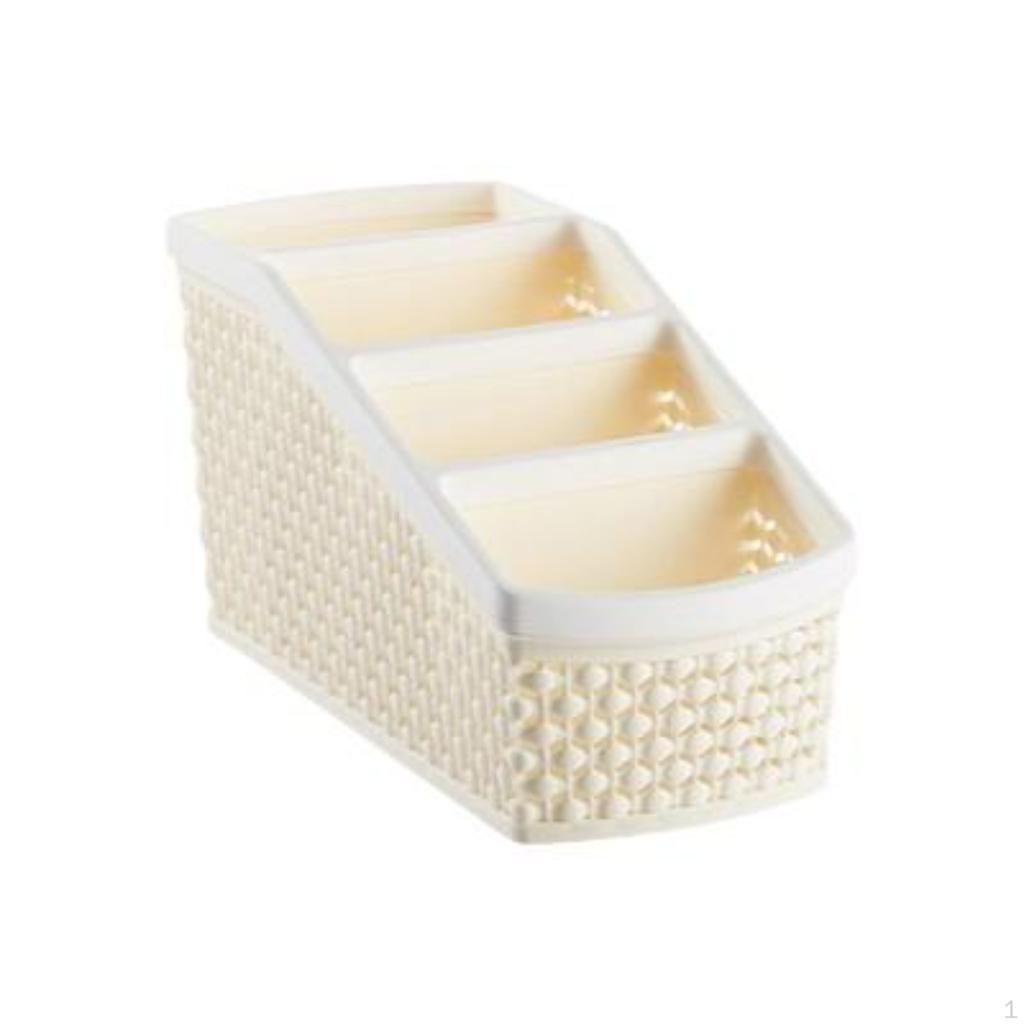 Makeup Organizer Storage Box, Desktop Cosmetic Holder, MultiFunctional, For Office/Home Small Blue