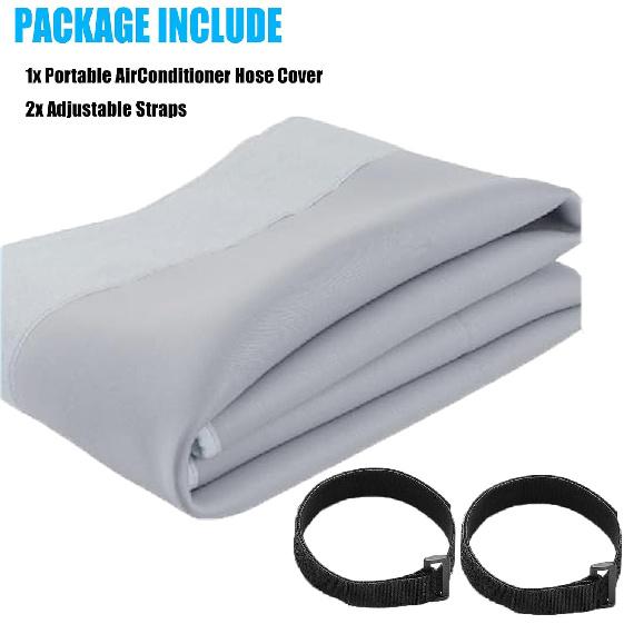Portable AC Hose Cover Wrap - Thick Air Conditioner Hose Cover,Insulated Hoses Duct Vent Cover, AC Hose Insulation Sleeve for 5 & 5.9 Diameter