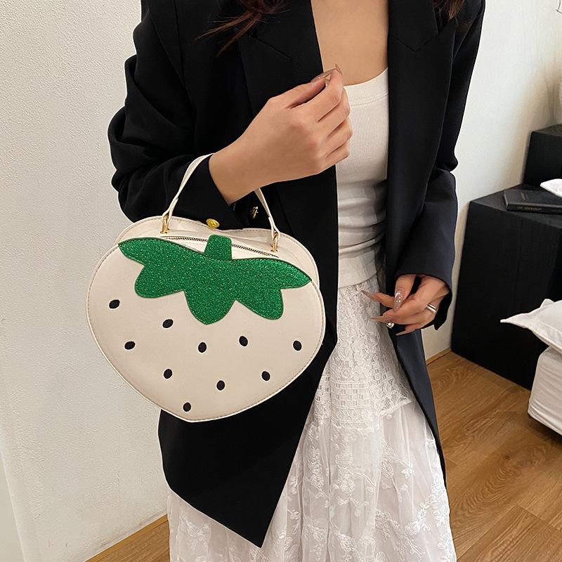 Cute Strawberry Bag 2025 New Mori Sweet Girl Fashion Niche Foreign Style Versatile Portable Messenger Fruit Bag