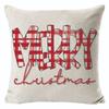 New Christmas Linen Pillow Cover Simple Sofa Pillow Home Printed Cushion Cover