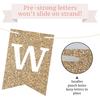 Pre-strung Welcome Banner - No DIY - Gold Glitter Welcome Banner - Pre-strung On 6 Ft Strand - Classroom, Office, Front Door, Baby & Bridal Showers