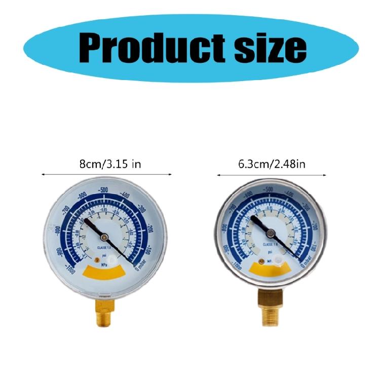 Accurate Air Gauge Pressure Gauge Instrument for Vacuum Pump 0-14psi 1/8inch Connector Vacuum Gauge Pressure Gauge