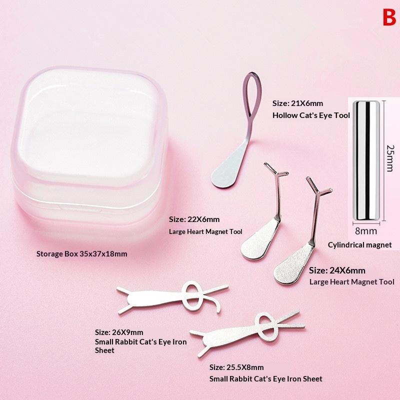 Cat Eye Magnet Silver DIY French Wide Rabbit Hollow Heart Magnet Tools Nail Art Salon Professional Gel Polish Cat Eye Nail Tools