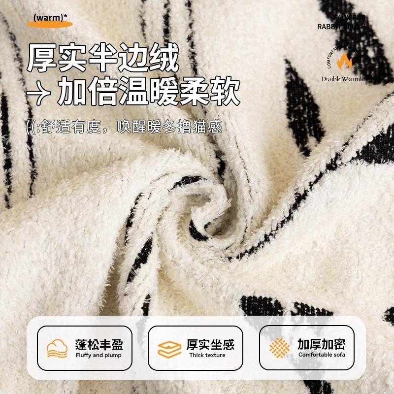 All-season Flowers Camping Picnic Sofa Cover  Funda Sofa Arctic Velvet Sofa Covers Mats Throw Blankets