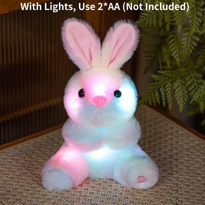 Colorful Glowing Rabbit Plush Toy Cartoon Stuffed Doll Home 2535cm Decoration