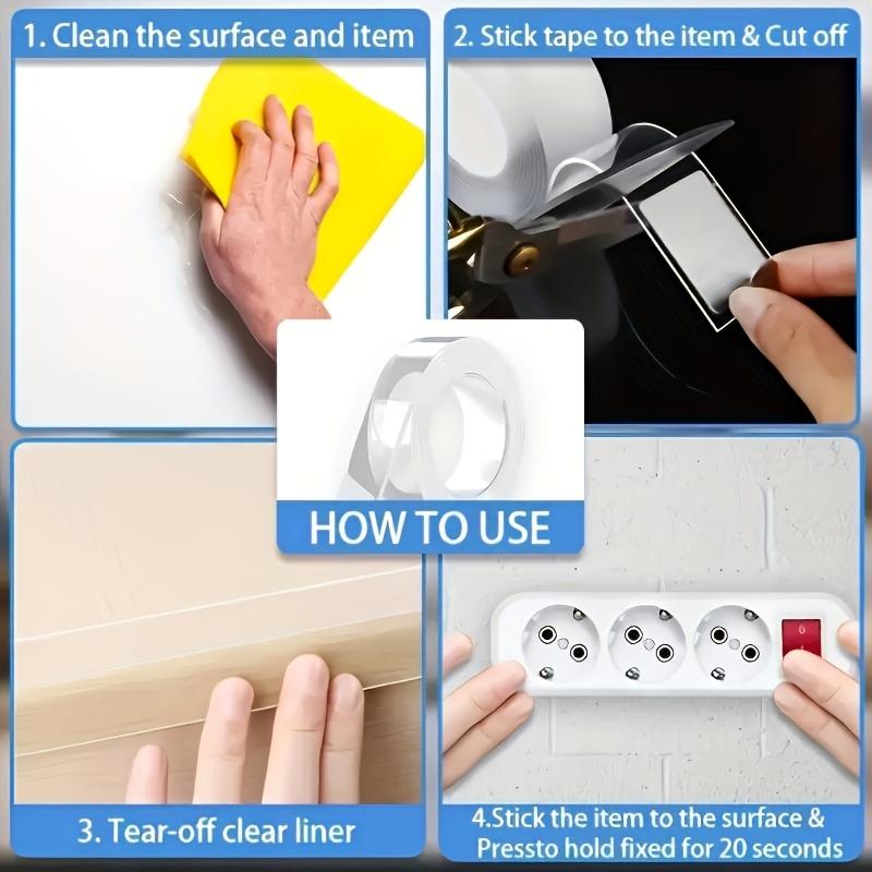 Heavy-Duty Dual-Sided Nano Tape - Extra Strong Adhesive, Reusable & Versatile for Crafts, Christmas Decorations & More