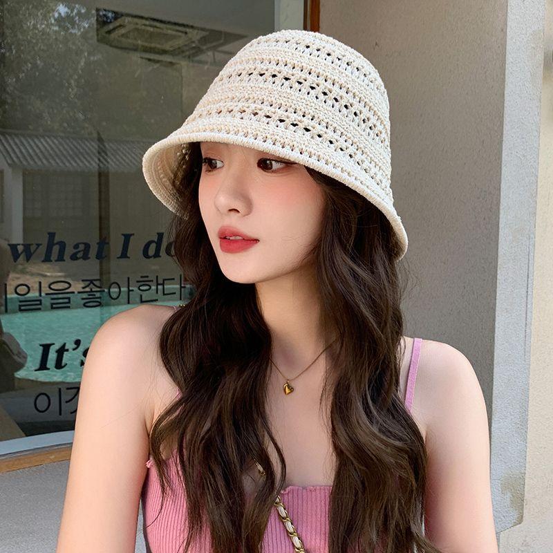 Women's Fashion Mesh Breathable Sun Protection Hat Summer Face-Covering Sunshade Hat Travel Beach Sun Bucket Hat