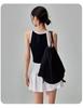 Women's Dopamine Summer Sports Set: Quick-Drying Vest & Anti-Exposure Skirt for Badminton, Tennis, and Running