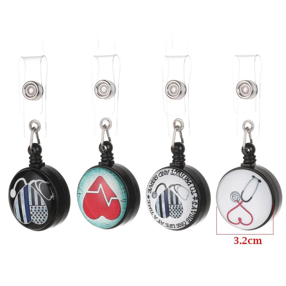 Name Tag Holder ID Card Name Card Holder Nurse Doctor Key Chain Retractable Badge ID Badge Holder