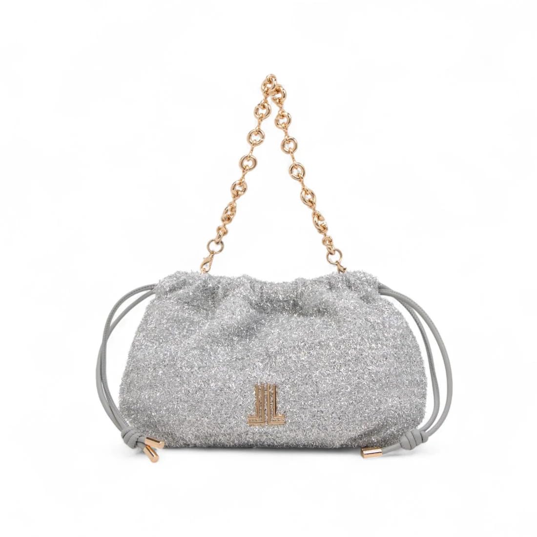 

Lanvin en Bleu Calende Handbag in Silver with Lace Women s
