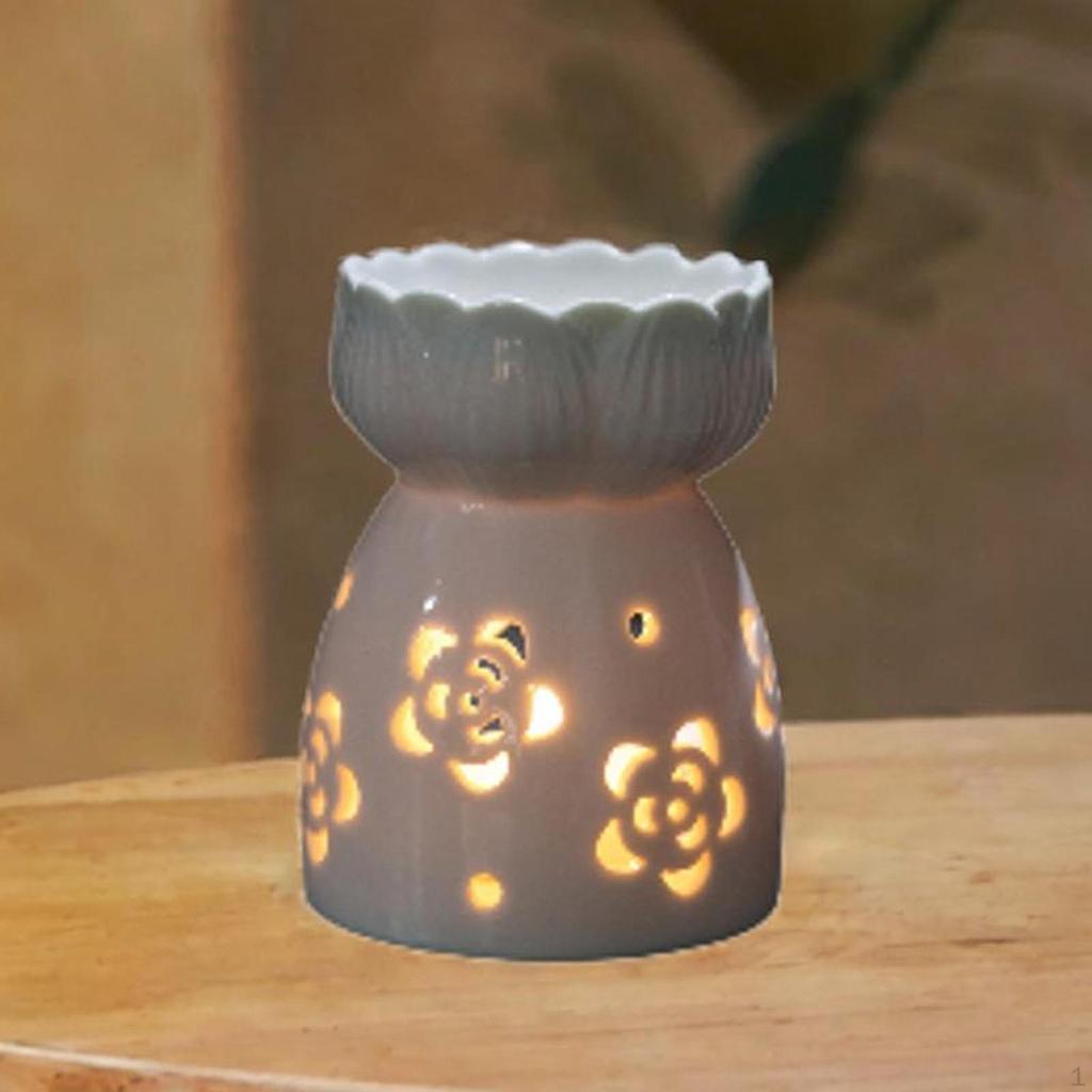 Ceramic Oil Diffuser with Tealight Candle Holder for Essential Oils In Home And Office