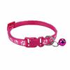 Pet Collar With Bell Cartoon Footprint Colorful Dog Puppy Kitten Adjustable Safety Ring Necklace Accessories