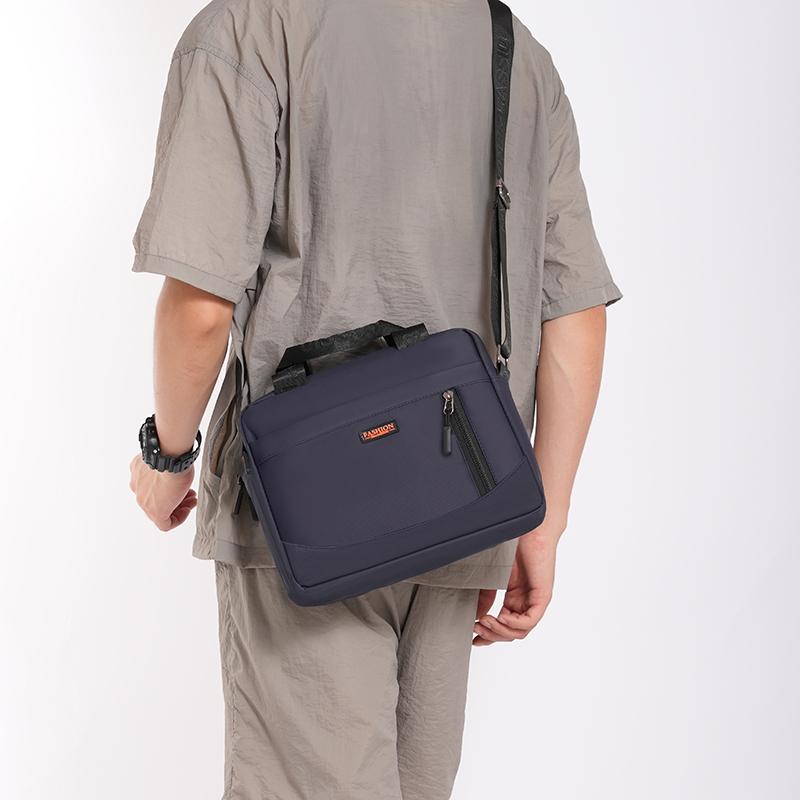 Multi-functional Outgoing Shoulder Bag Men's Commuter Portable Flat-panel Briefcase Business Crossbody Bag