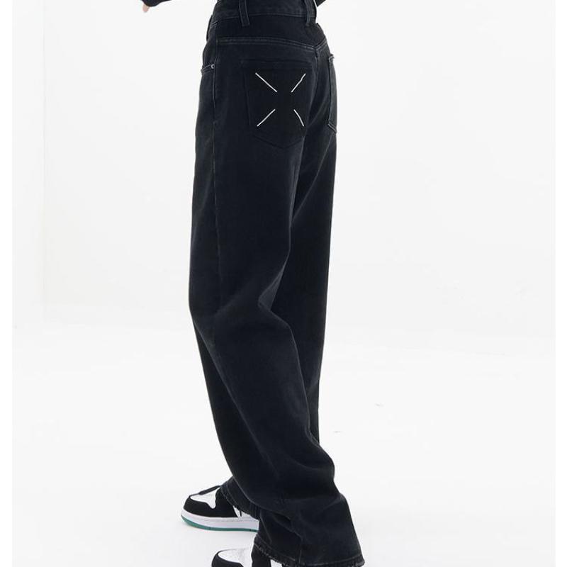American Fashion Vintage Loose Jeans Women High Waist Vintage Y2k Harajuku Denim Trousers Female Retro Casual Wide Pants New