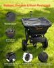 Tow Behind Lawn Spreader, 3m Spreading Width, Garden & Lawn Spreader with Universal Hitch, 38.6kg Capacity & 10 in All-Terrain Tires, Seed Fertilizer