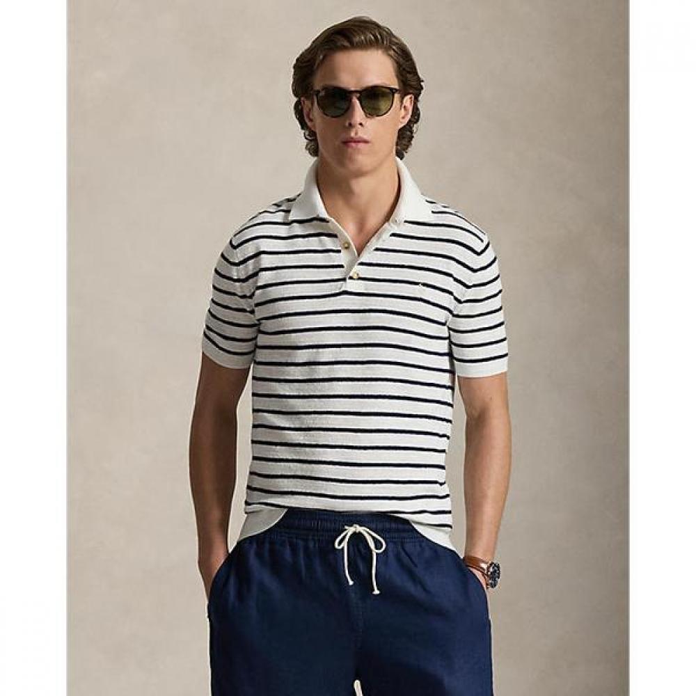 Polo Ralph Lauren Men S Stripe Cotton Linen Polo Sweater mnpoSwe1n820130100 S