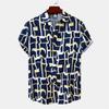 Hawaiian Shirt Men Summer Short Sleeves Tops Beach Street Lapel Blouse Male Clothes