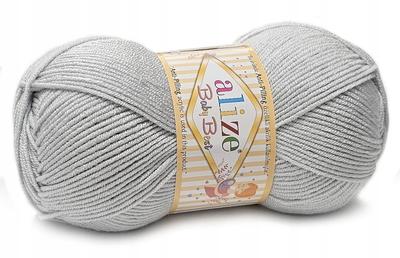 ALIZE BABY BEST Children's Yarn, Soft and Delicate, Ash Gray, 224