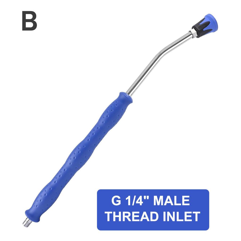 20° Curved Pressure Washer Extension Wand for Car Wash High-Pressure Washer Gun, with Non-slip Grip, Threaded Nozzle #035 with Horn-type Splash Guard