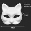 Blank White Cat Mask for DIY Painting – Perfect for Halloween, Christmas, and Parties