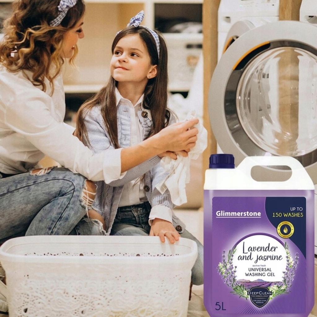 Gel Lavatrice Liquido Universale Profumo Lavanda e Gelsomino, 5L, 150 Lavaggi Den