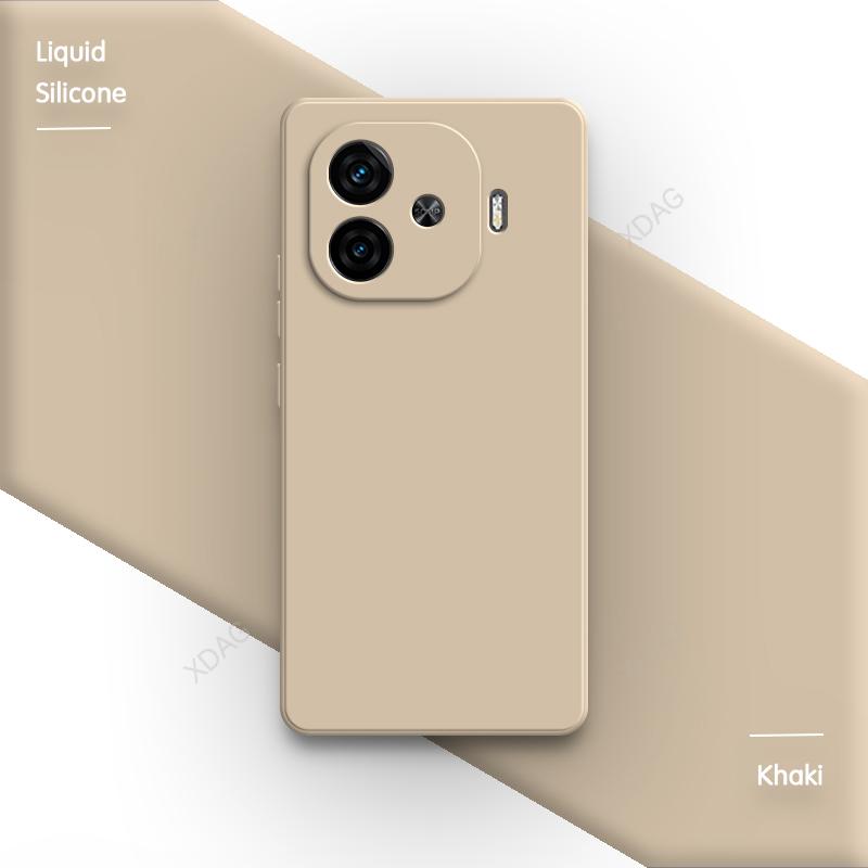 Etui Coque Candy Color do VIVO iQOO Z9 Turbo Z9X 5G Ochrona obiektywu Kwadratowy płynny silikonowy miękki pokrowiec tylny Akcesoria
