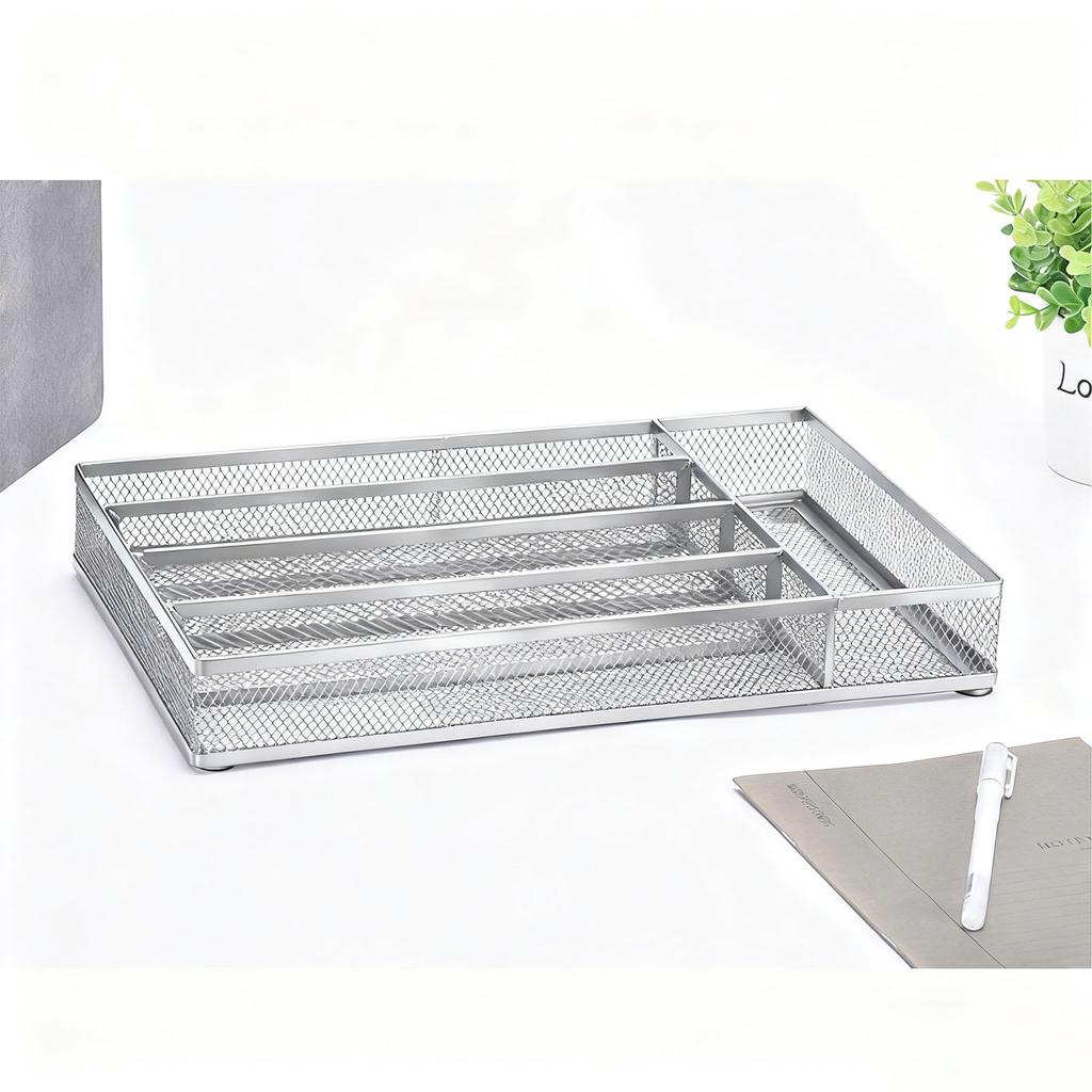 Kitchen Cutlery Drawer   Carbon Steel Flatware Storage Divider with Anti Slip Foam Pads for Spoons Forks Stationery