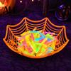 Halloween Tischmitte Schüssel Spinnennetz Korb, Plastik Spinnweben Design Obstschale, Süßes oder Saures Süßigkeitenhalter für Esstisch, Party